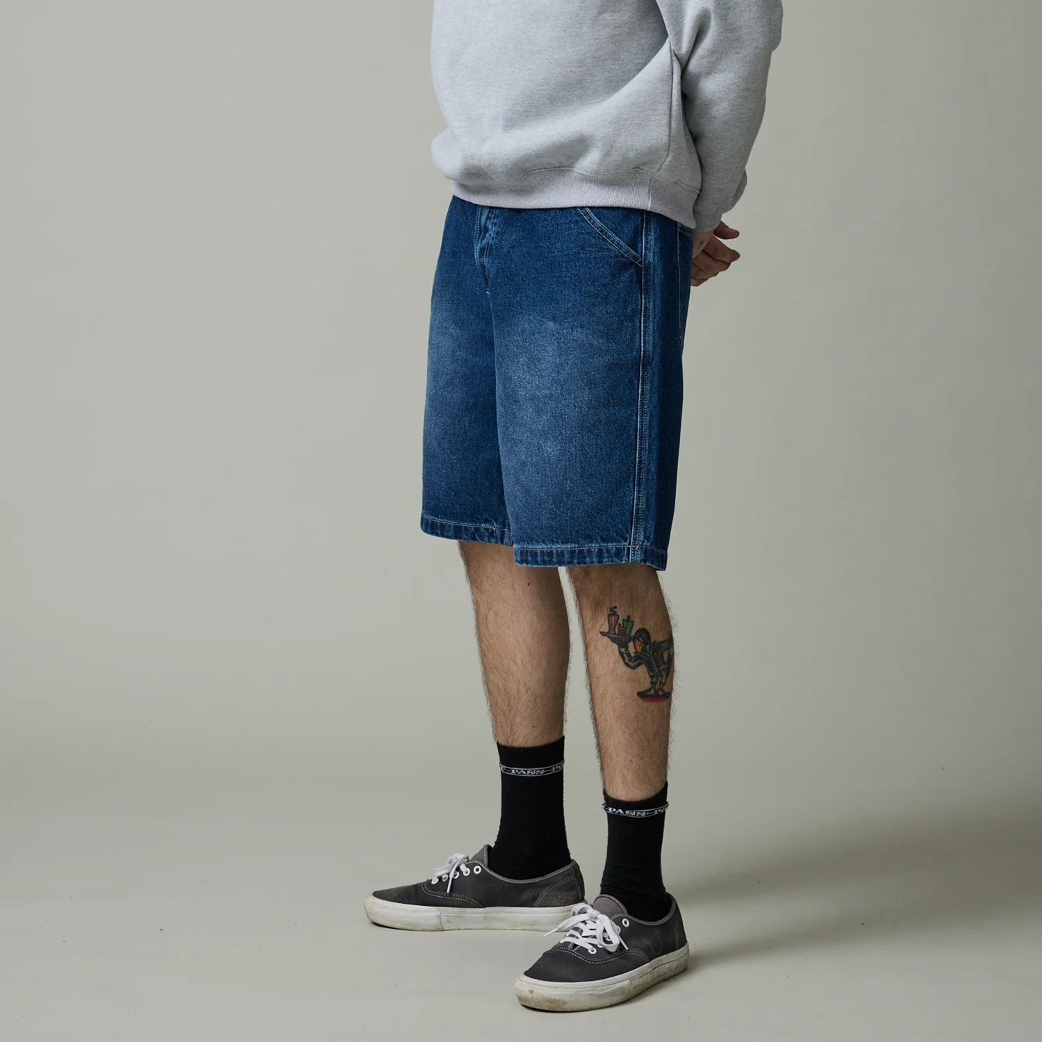 Pass~Port Workers Club Jean Short - Faded Washed Dark Indigo - Image 3