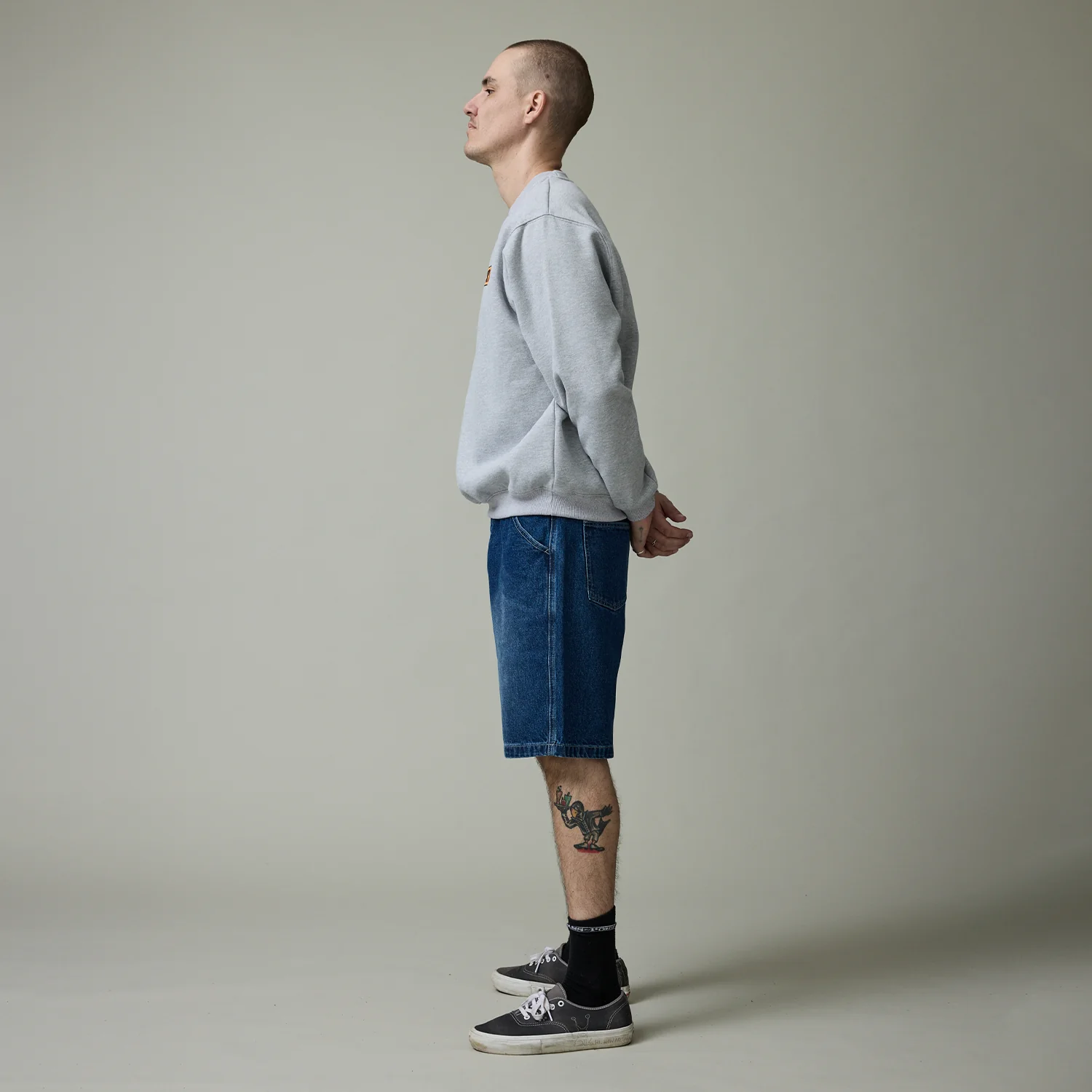 Pass~Port Workers Club Jean Short - Faded Washed Dark Indigo - Image 4