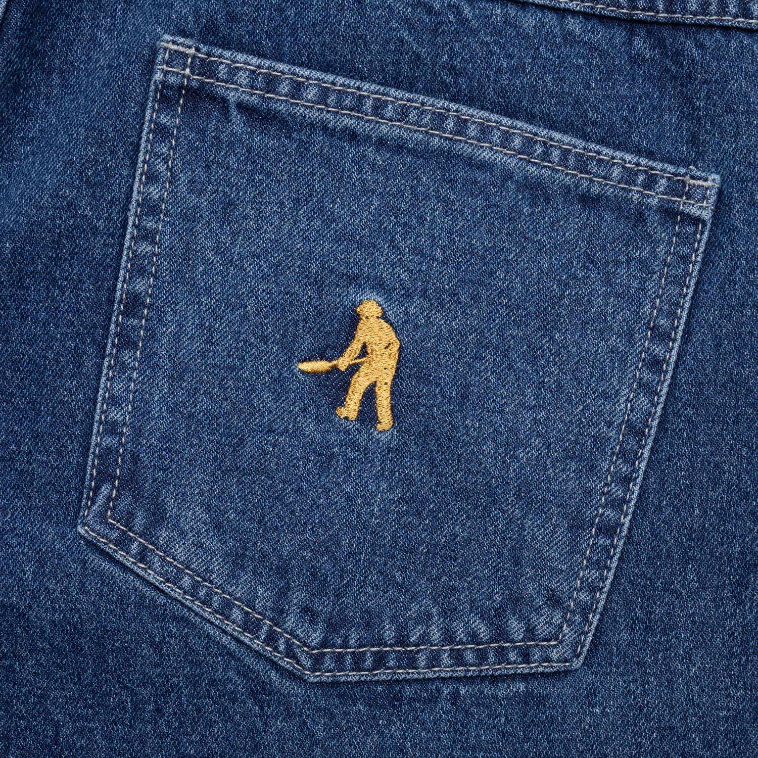 Pass~Port Workers Club Jean Short - Faded Washed Dark Indigo - Image 7