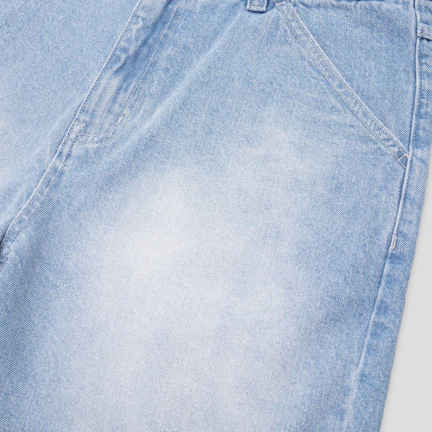 Pass~Port Workers Club Jean Short - Faded Washed Light Indigo - Image 6