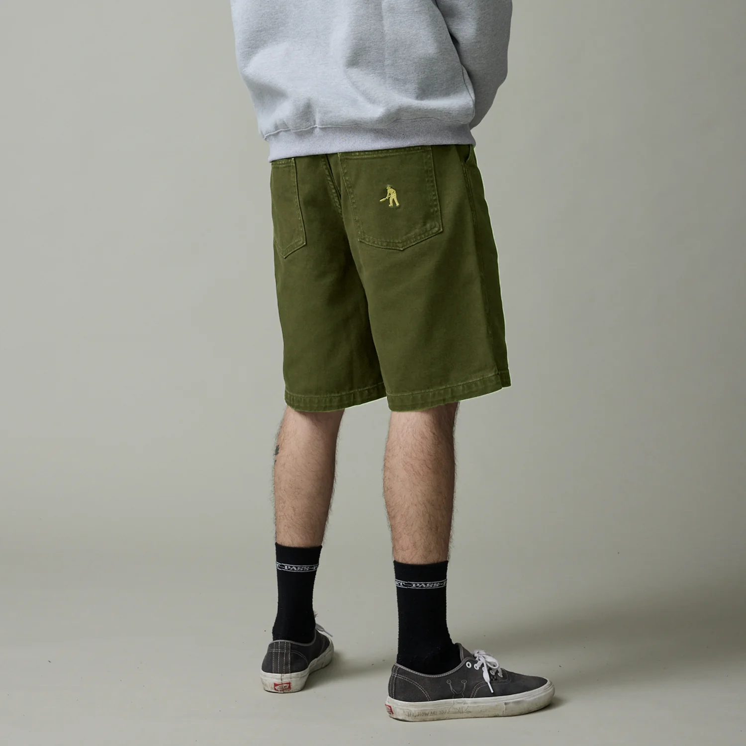 Pass~Port Workers Club Jean Short - Olive - Image 3