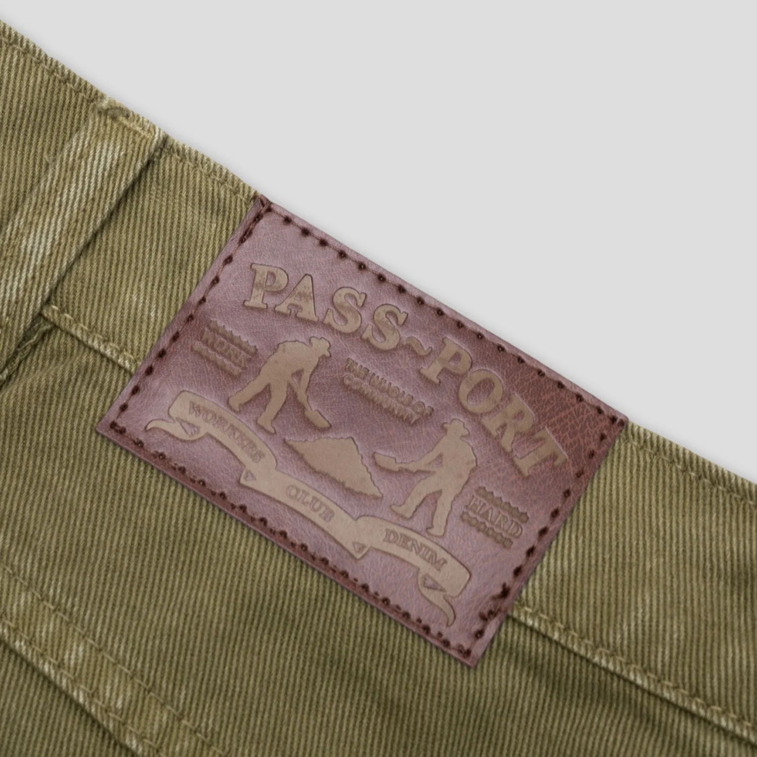 Pass~Port Workers Club Jean Short - Olive - Image 8