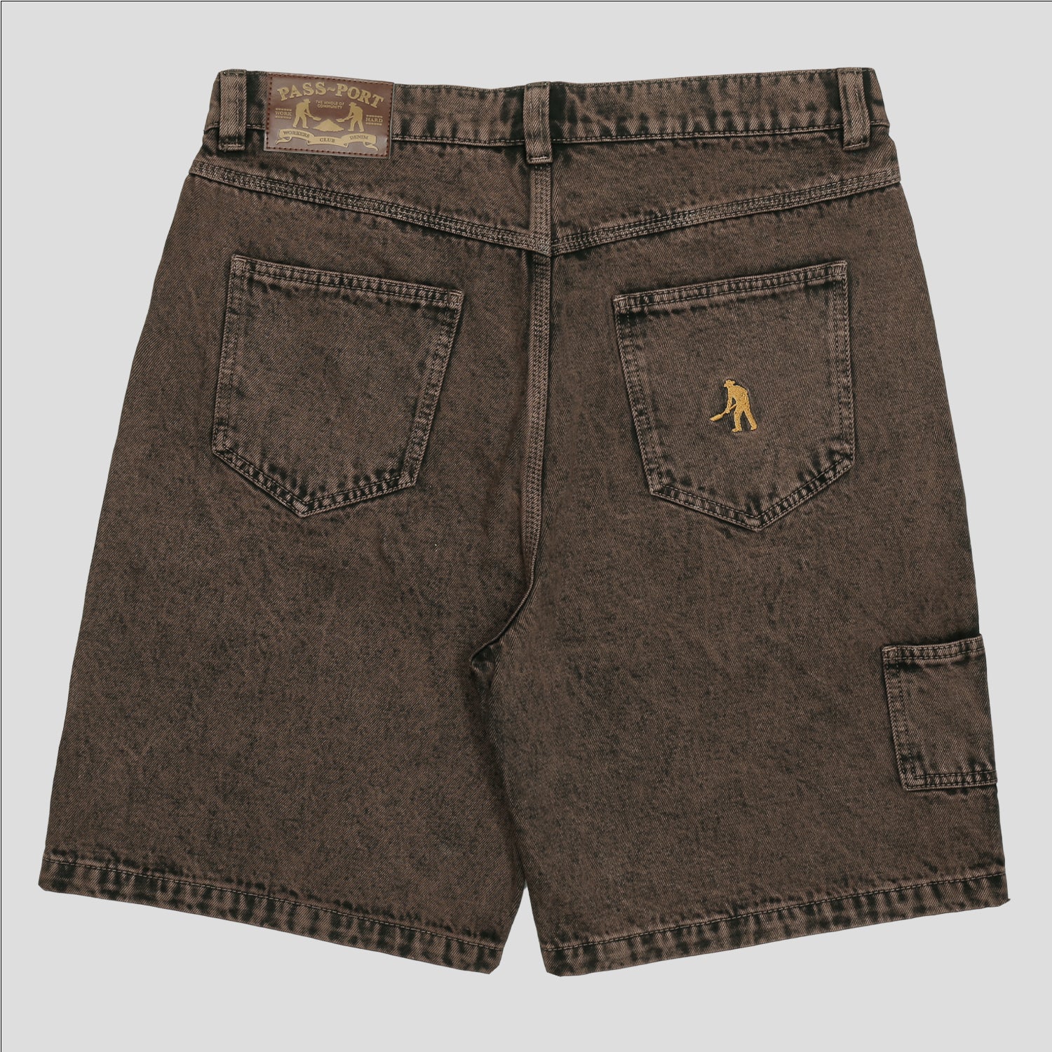 Pass~Port Workers Club Short - Brown Over-Dye - Image 6