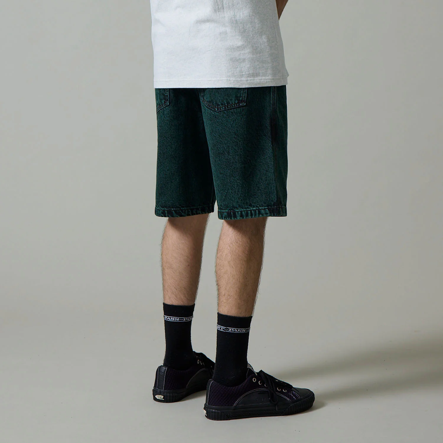 Pass~Port Workers Club Short - Dark Green Over-Dye - Image 3