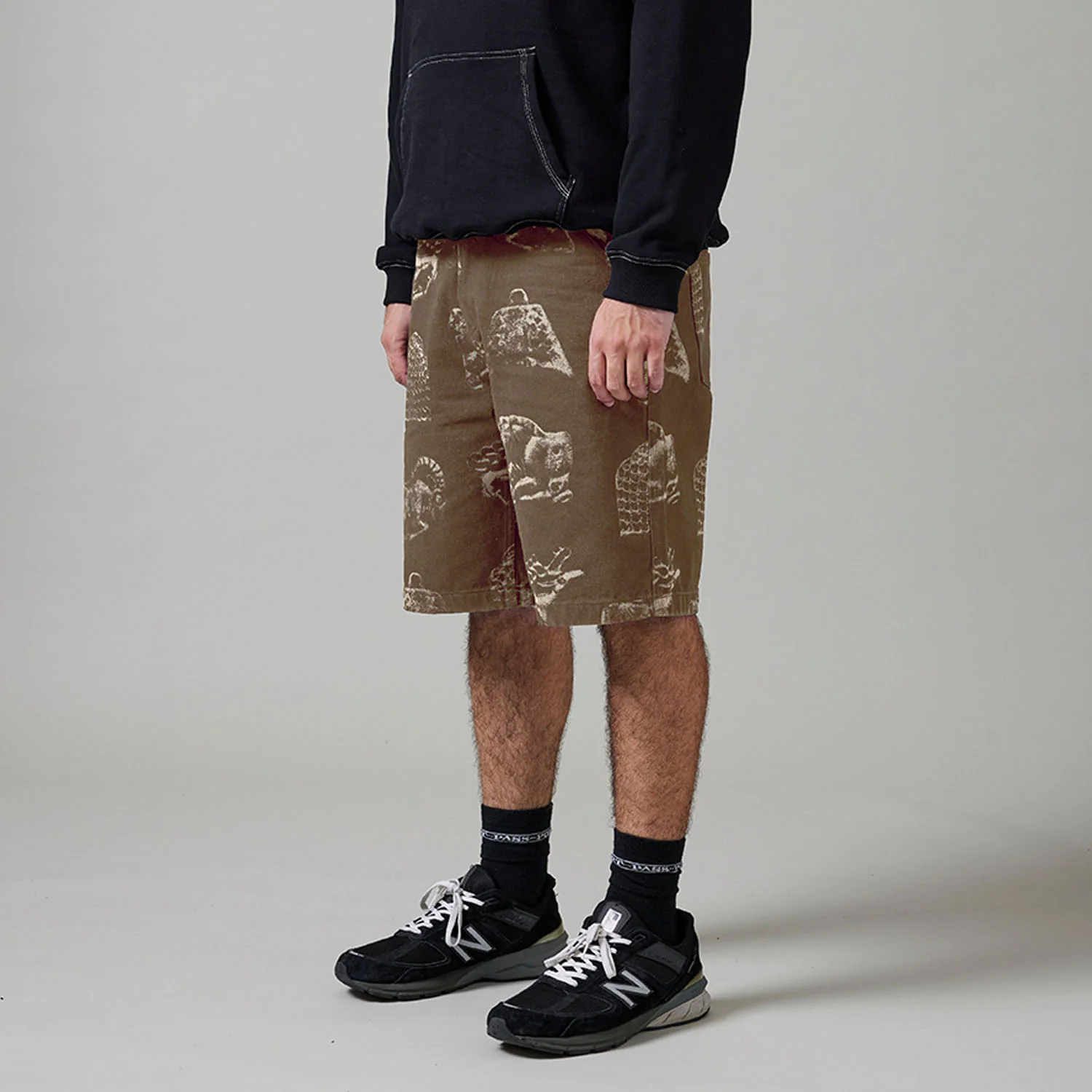 Pass~Port Workers Club Denim Short - Laser Etched Trinkets Over-Dye Brown - Image 2
