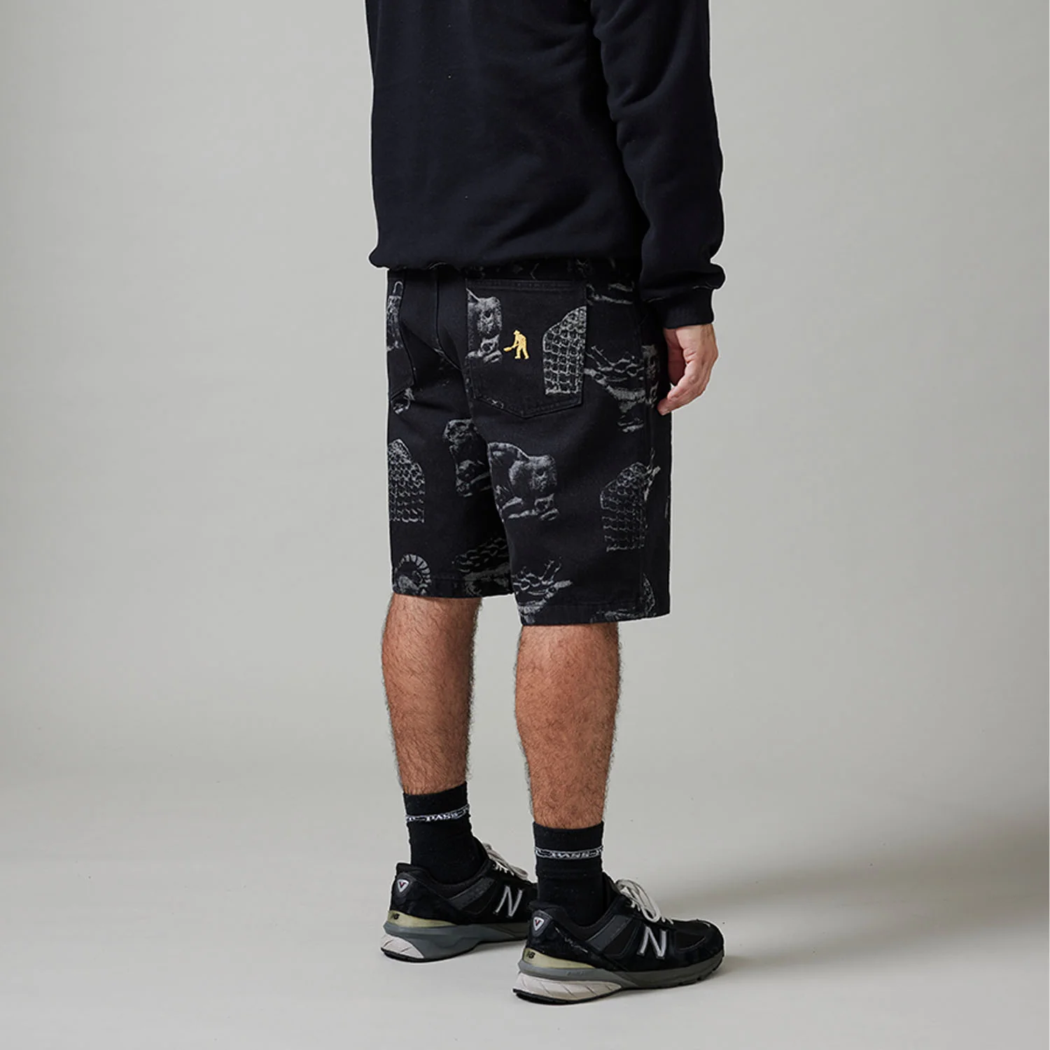 Pass~Port Workers Club Denim Short - Laser Etched Trinkets Black - Image 3