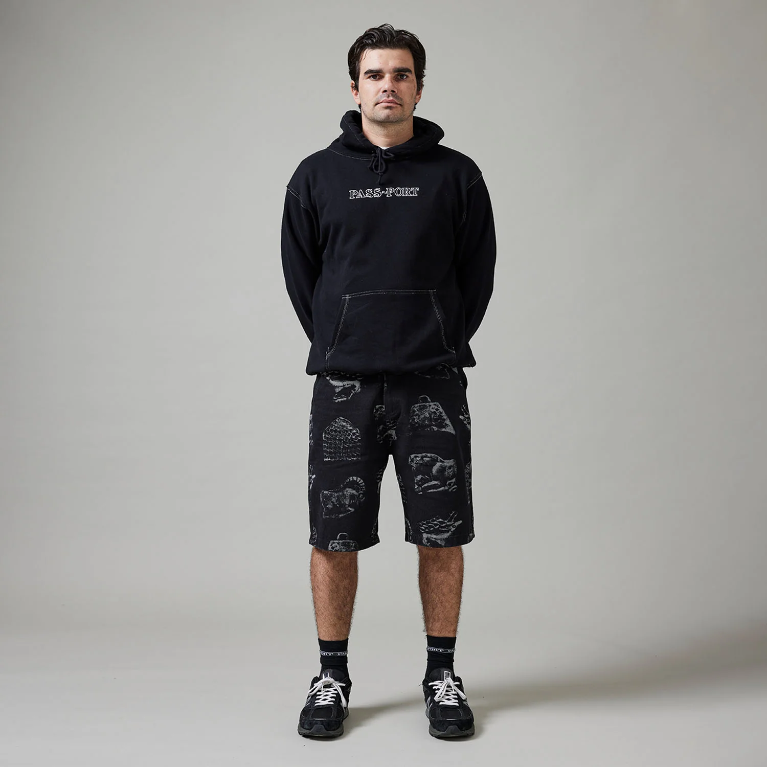 Pass~Port Workers Club Denim Short - Laser Etched Trinkets Black - Image 4