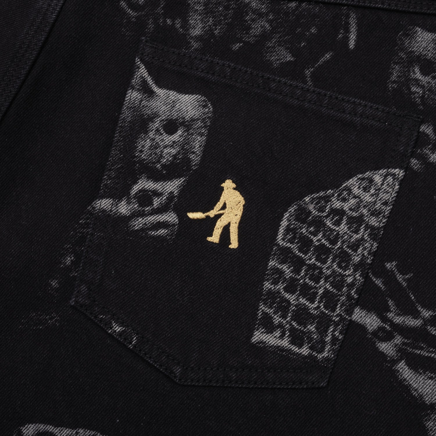 Pass~Port Workers Club Denim Short - Laser Etched Trinkets Black - Image 7