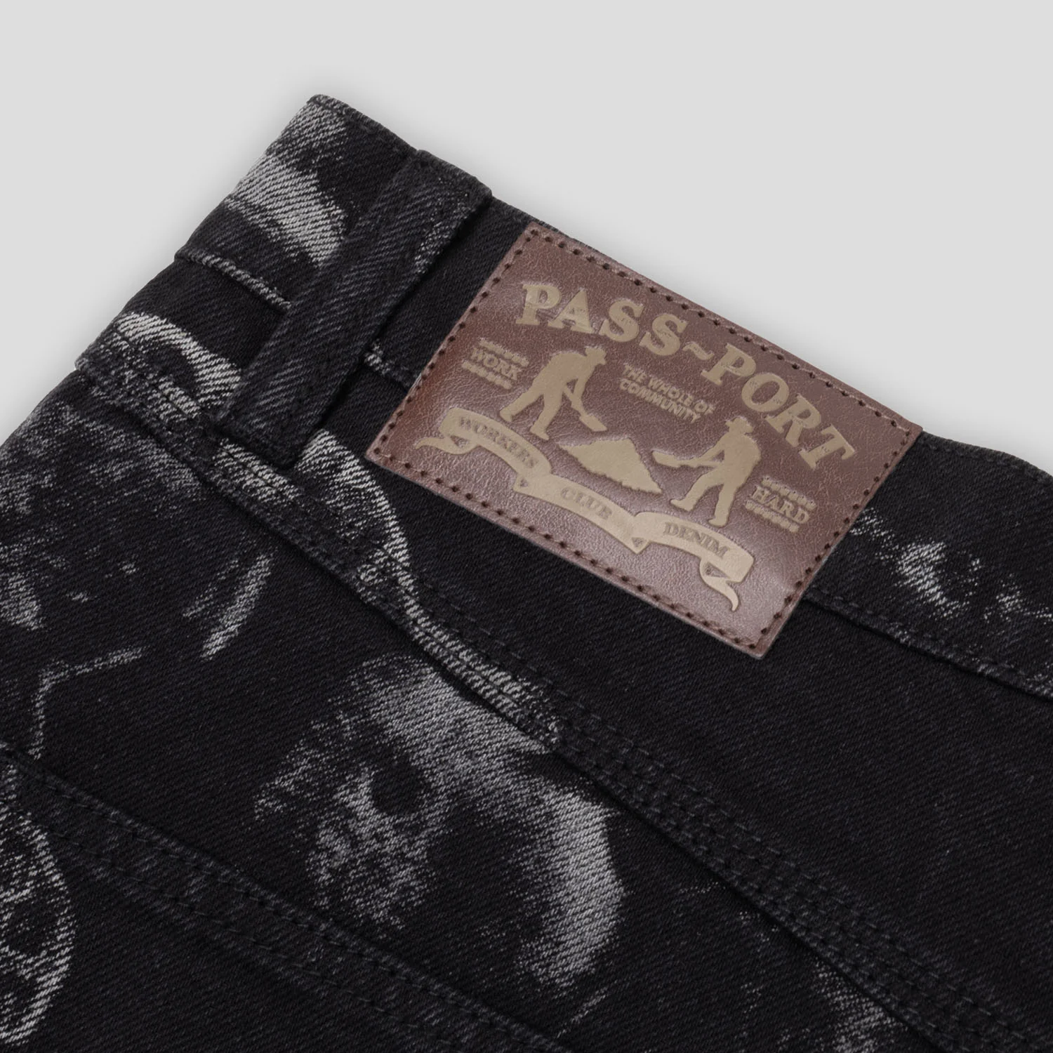 Pass~Port Workers Club Denim Short - Laser Etched Trinkets Black - Image 9