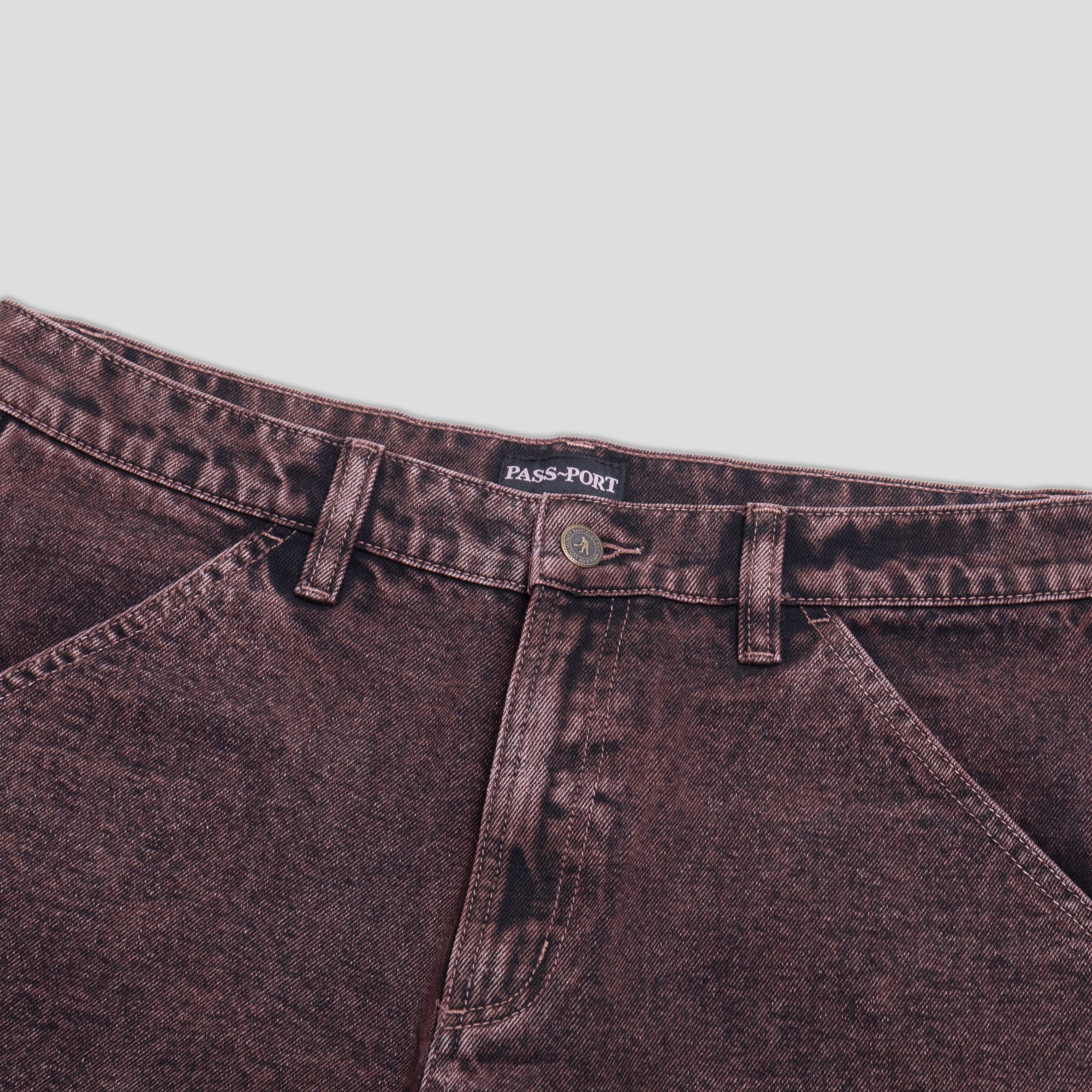 Pass~Port Workers Club Short - Wine Over-Dye - Image 8