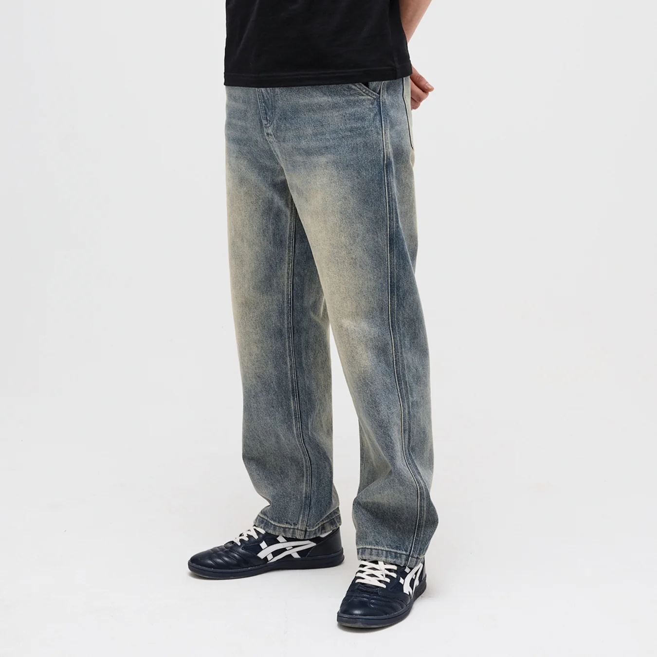 Pass~Port Workers Club Straight Leg Jean - Faded Wash Grey - Image 5