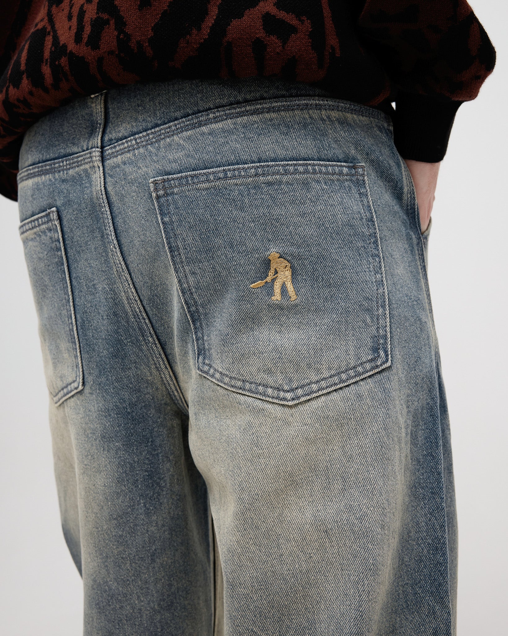 Pass~Port Workers Club Straight Leg Jean - Faded Wash Grey - Image 9