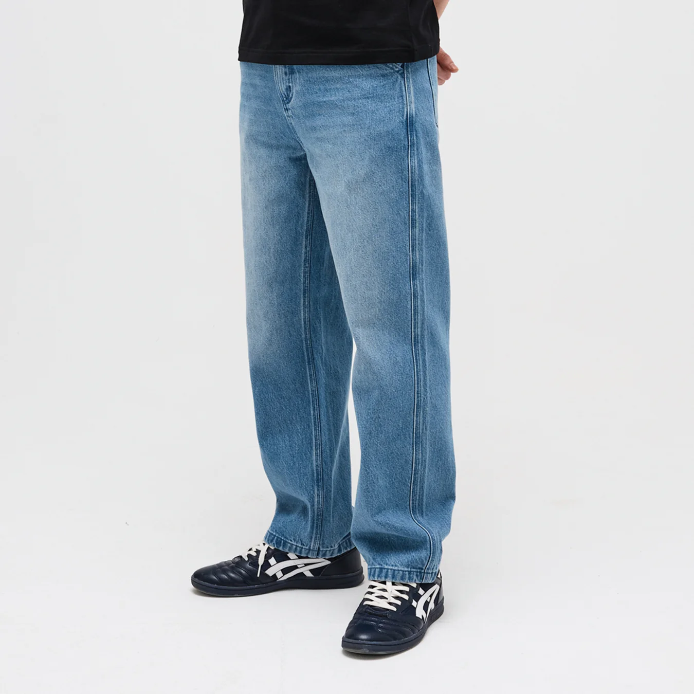 Pass~Port Workers Club Straight Leg Jean - Faded Wash Indigo - Image 4