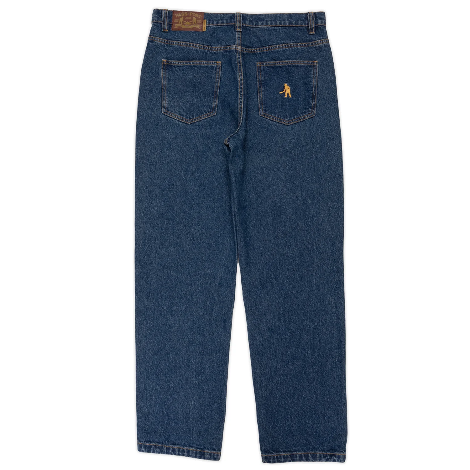 Pass~Port Workers Club Straight Leg Jean - Washed Dark Indigo - Image 6