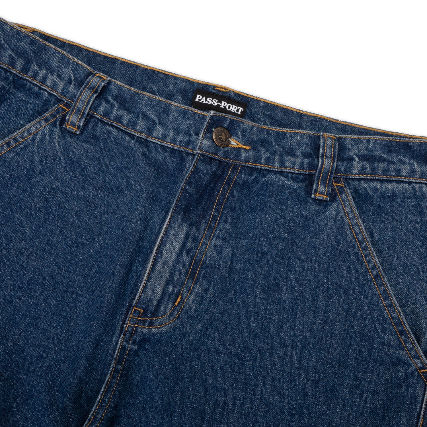 Pass~Port Workers Club Straight Leg Jean - Washed Dark Indigo - Image 7