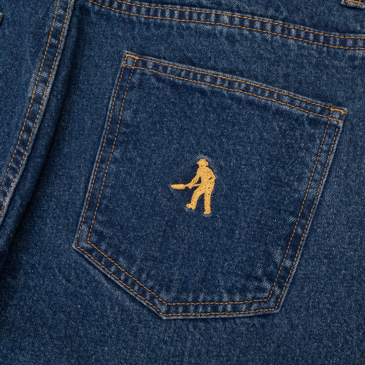 Pass~Port Workers Club Straight Leg Jean - Washed Dark Indigo - Image 8