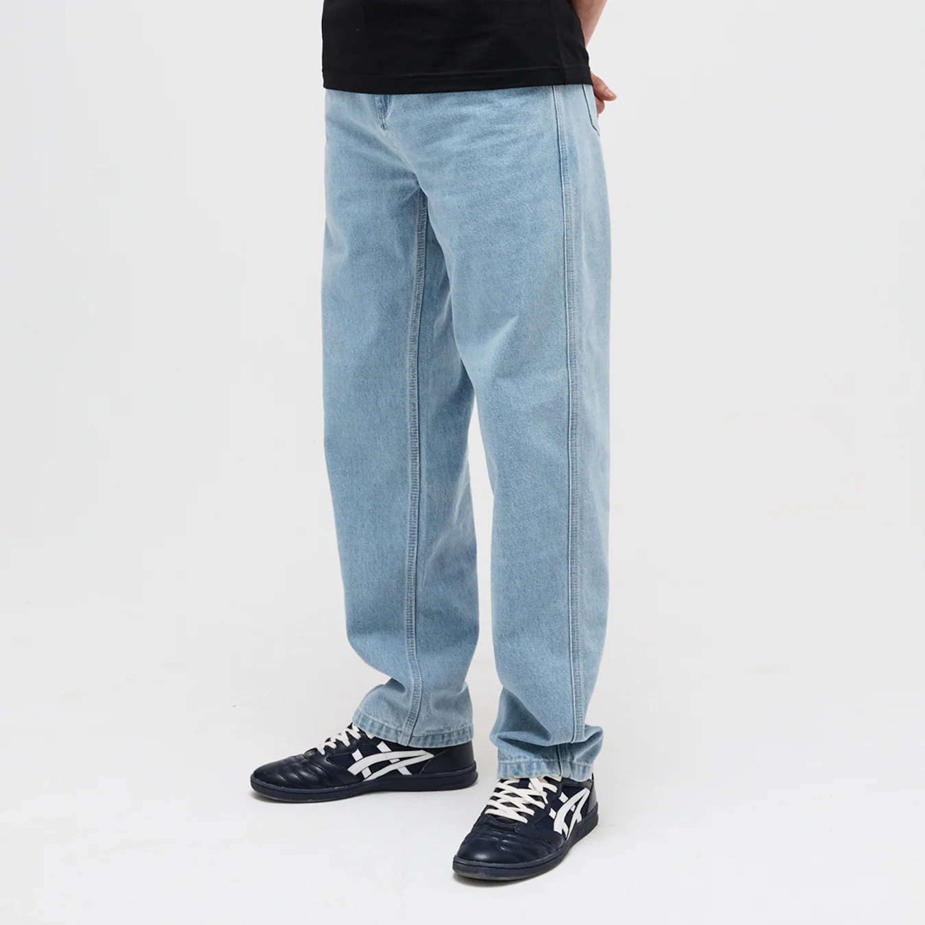 Pass~Port Workers Club Straight Leg Jean - Washed Light Indigo - Image 3