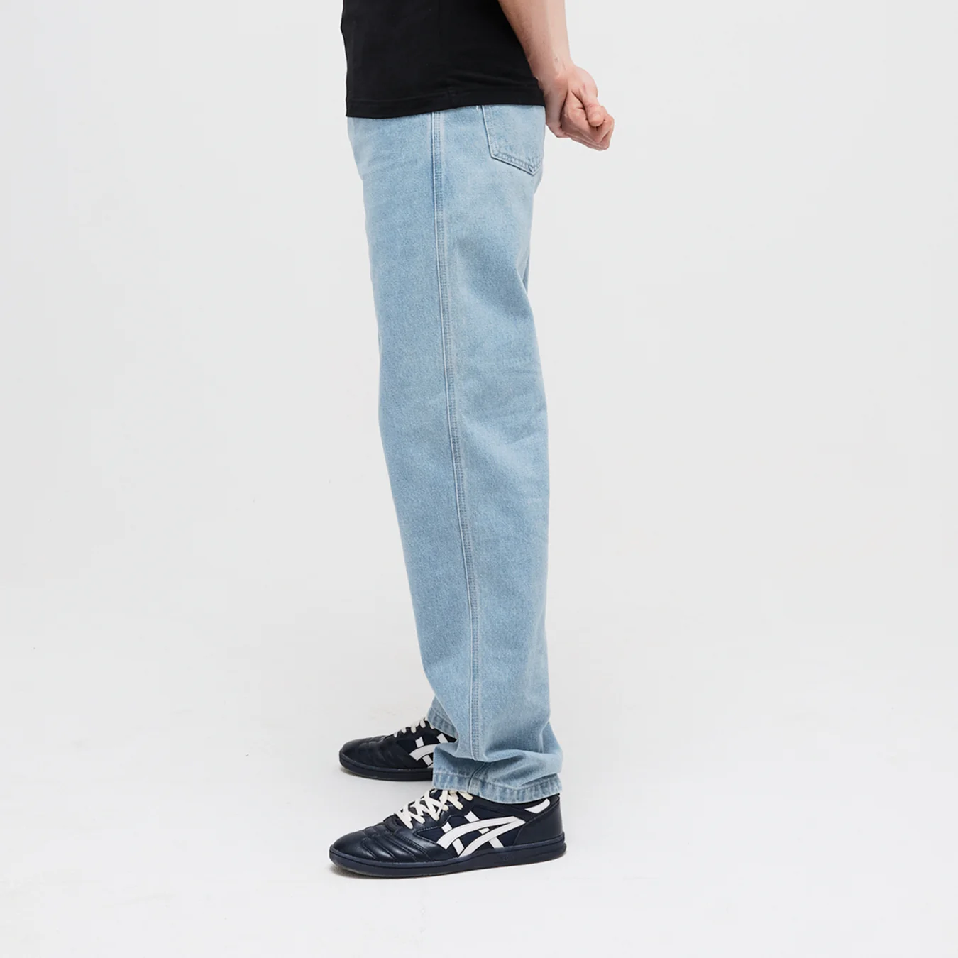 Pass~Port Workers Club Straight Leg Jean - Washed Light Indigo - Image 4
