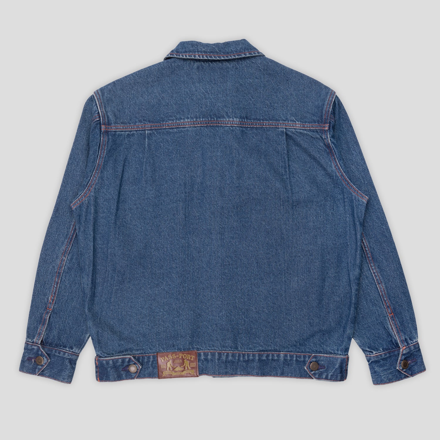 Pass~Port Workers Club Trucker Jacket - Washed Dark Indigo - Image 4