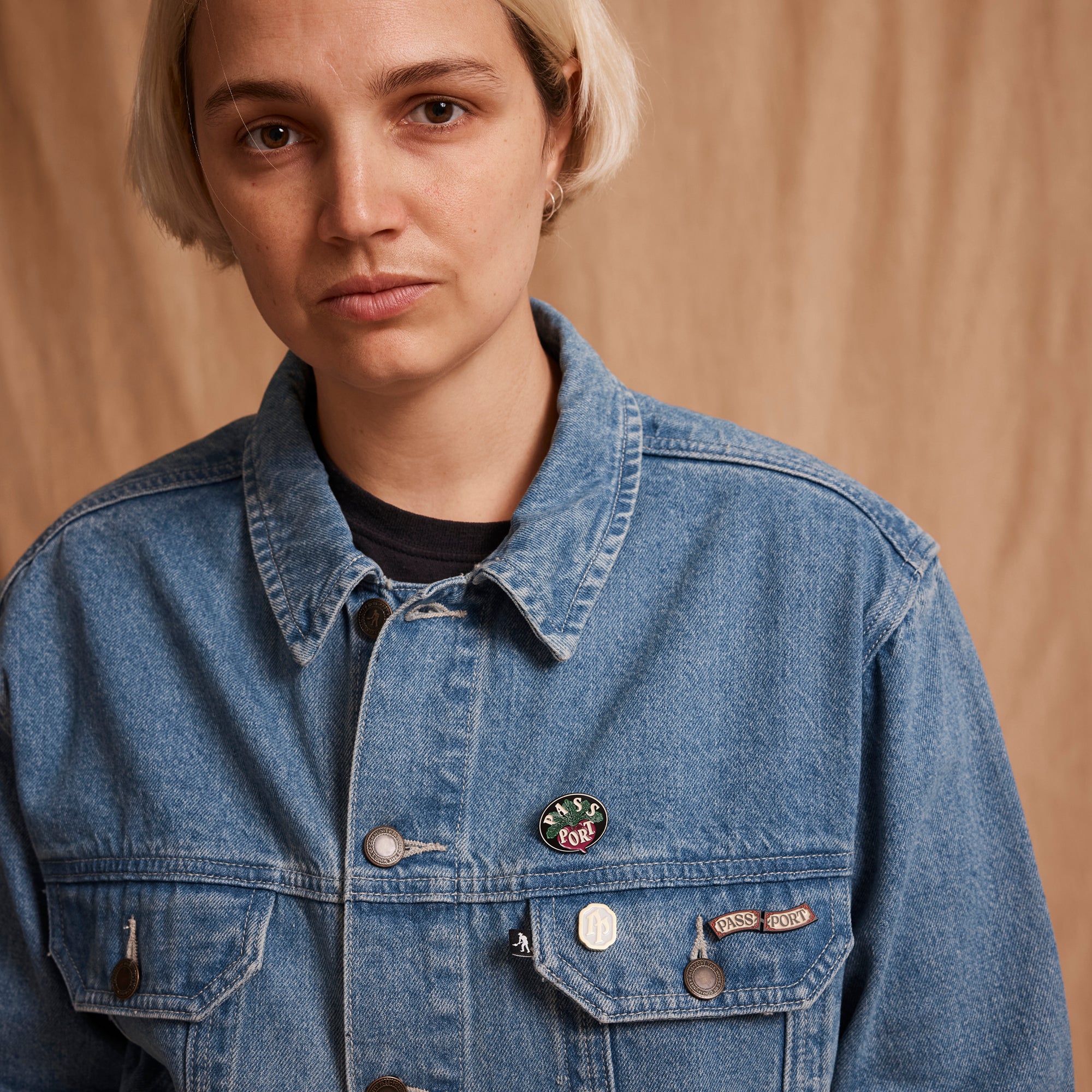 Pass~Port Workers Club Trucker Jacket - Washed Dark Indigo - Image 7