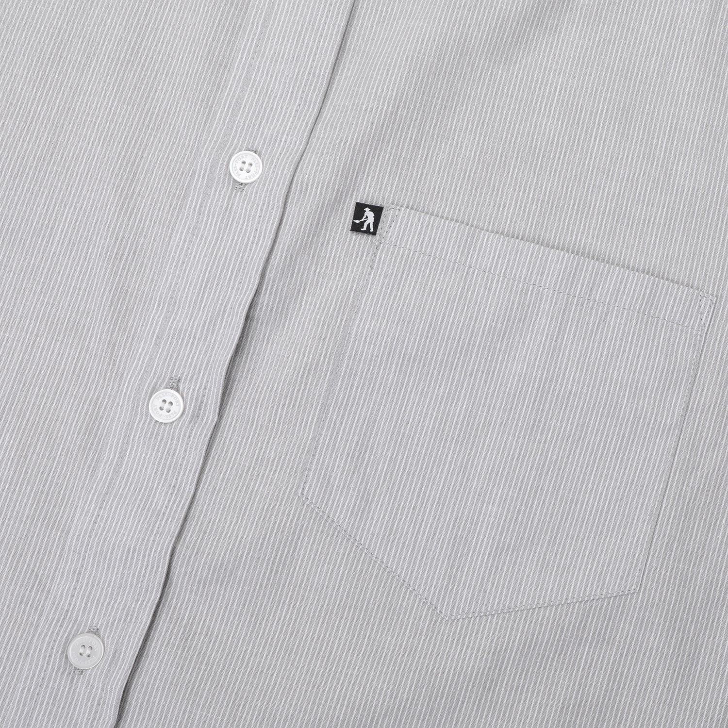 Pass~Port Workers Stripe Long Sleeve Shirt - Stone - Image 3