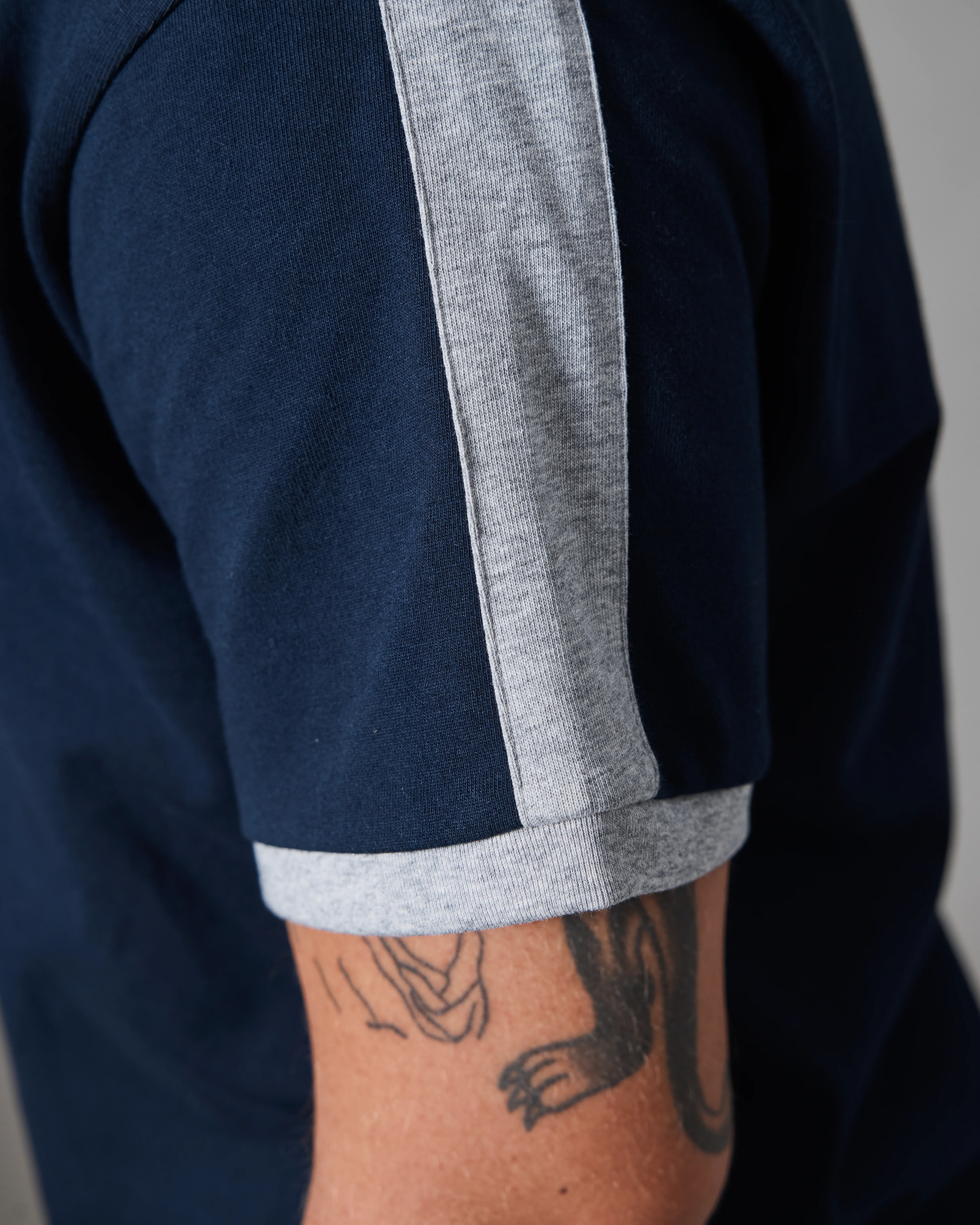 Pass~Port Workers Stripe Organic Cotton Jersey - Navy - Image 4