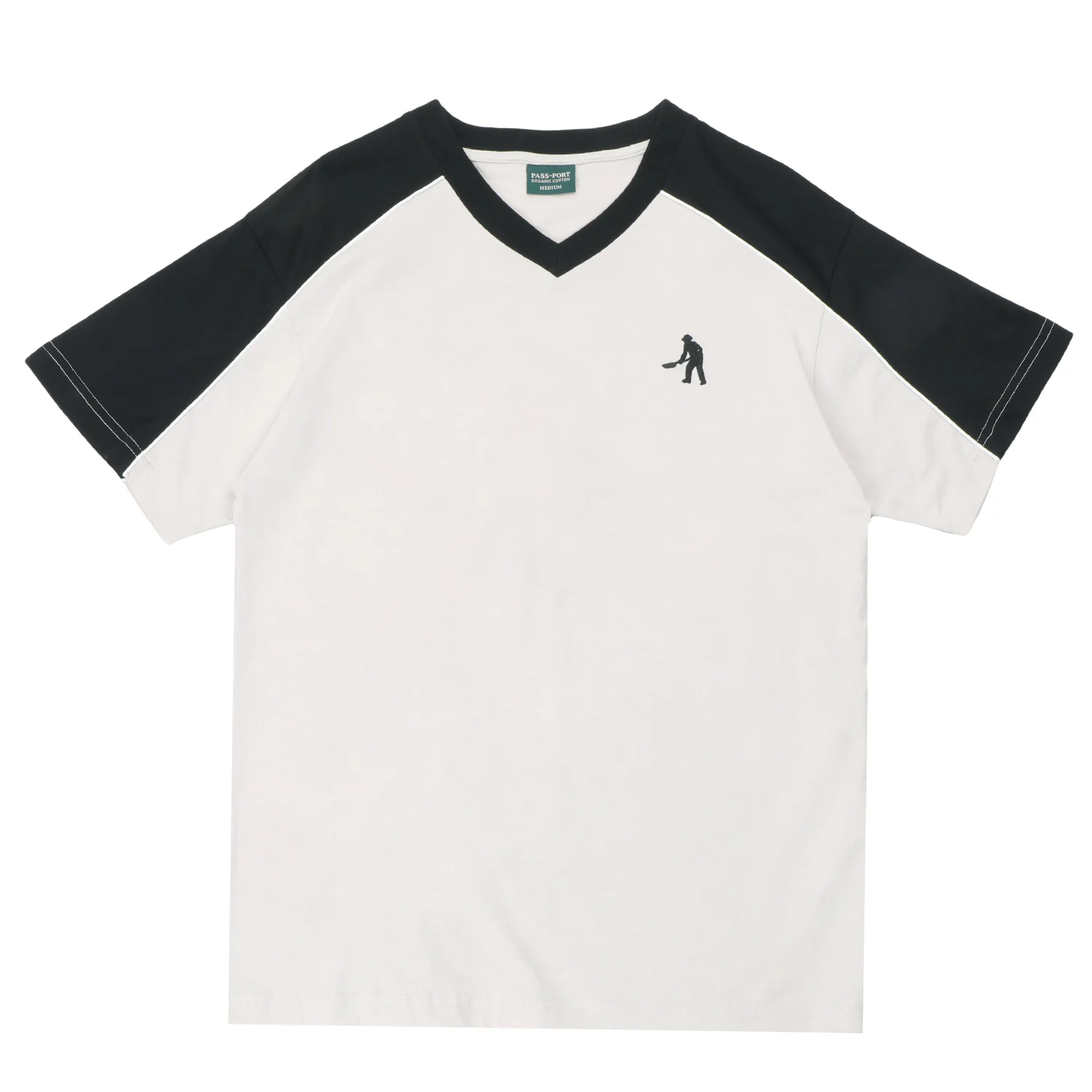 Pass~Port Workers Stripe Organic Jersey - Bone / Black - Image 2