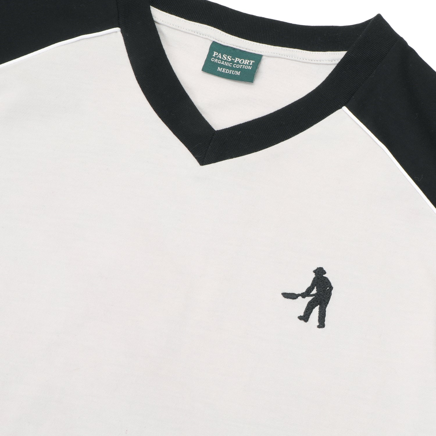 Pass~Port Workers Stripe Organic Jersey - Bone / Black - Image 4