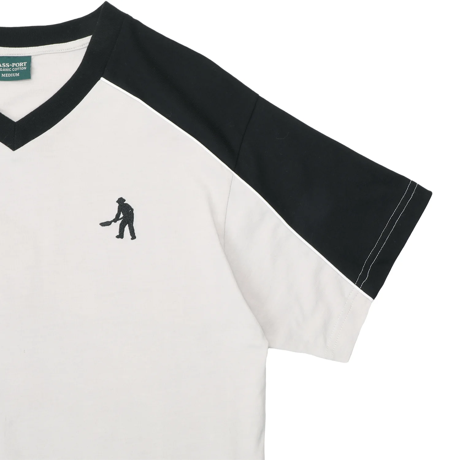 Pass~Port Workers Stripe Organic Jersey - Bone / Black - Image 5