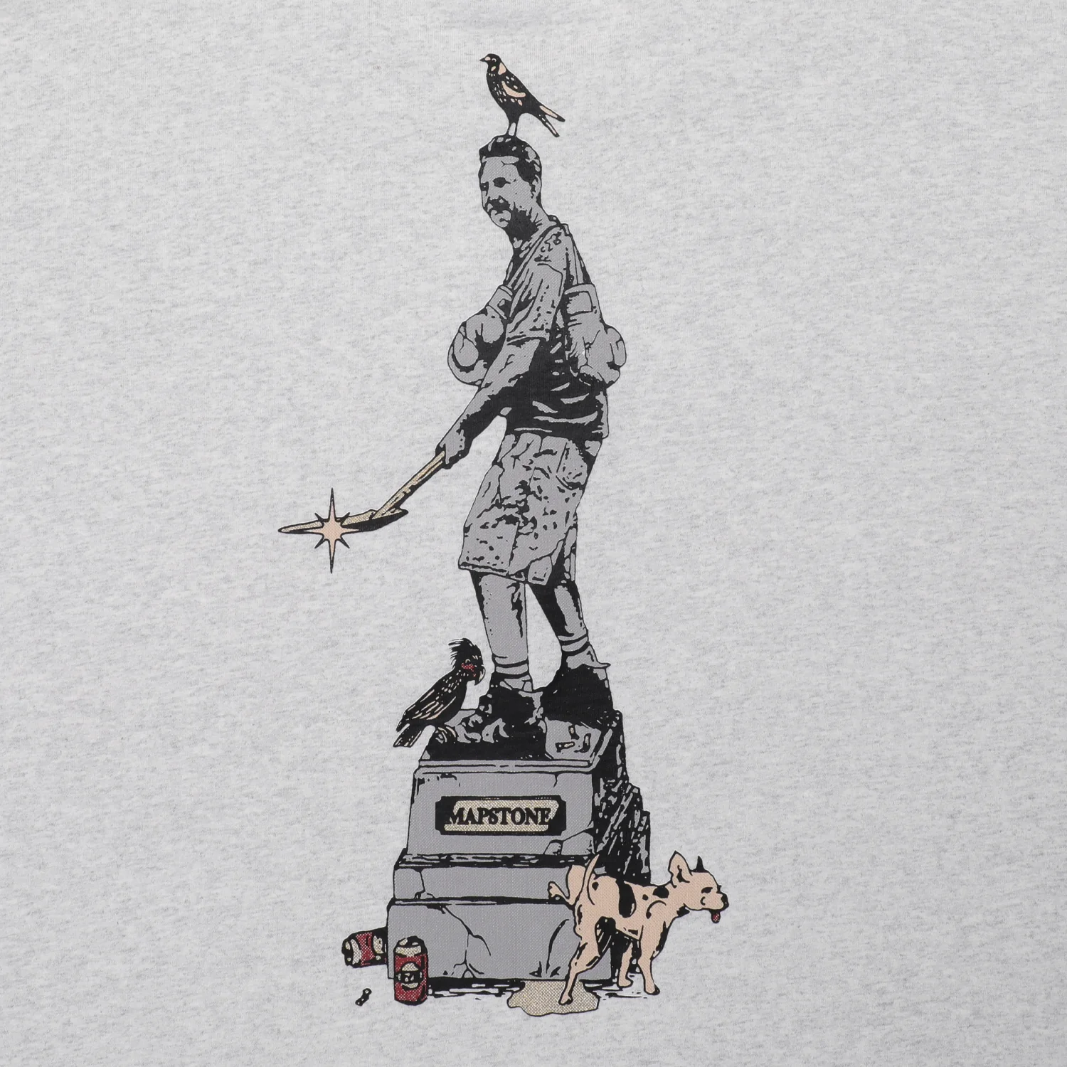 Pass~Port & Anthony "Stone" Mapstone Tee - Ash - Image 5