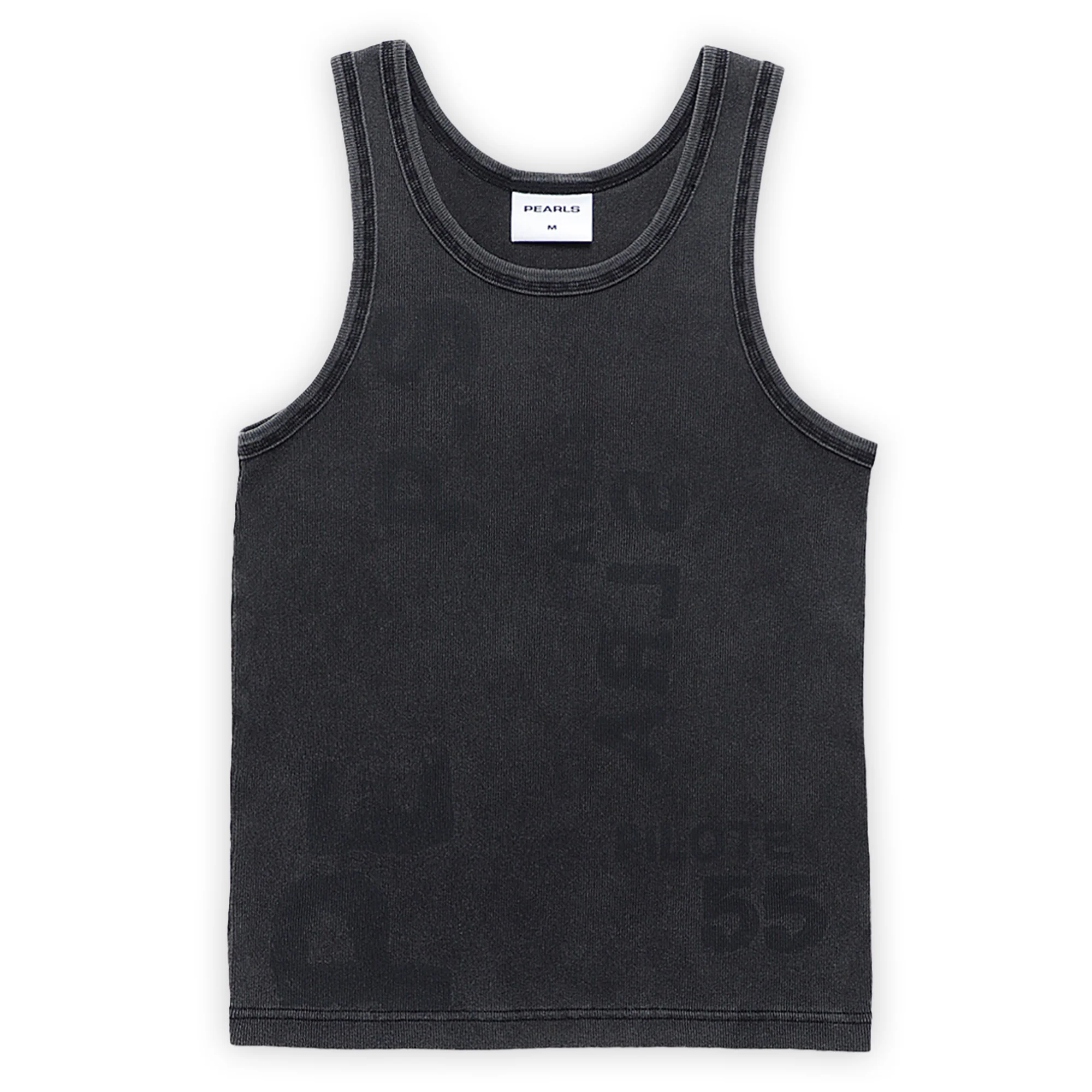 Pearls Skateboards Stamp Tank - Faded Black