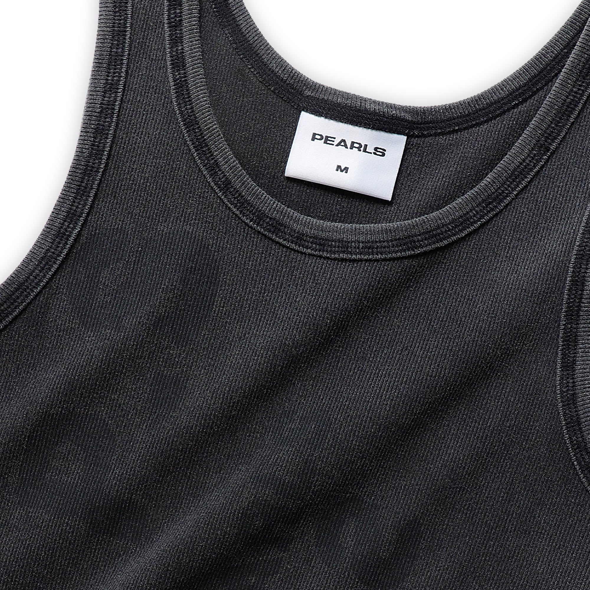 Pearls Skateboards Stamp Tank - Faded Black - Image 3