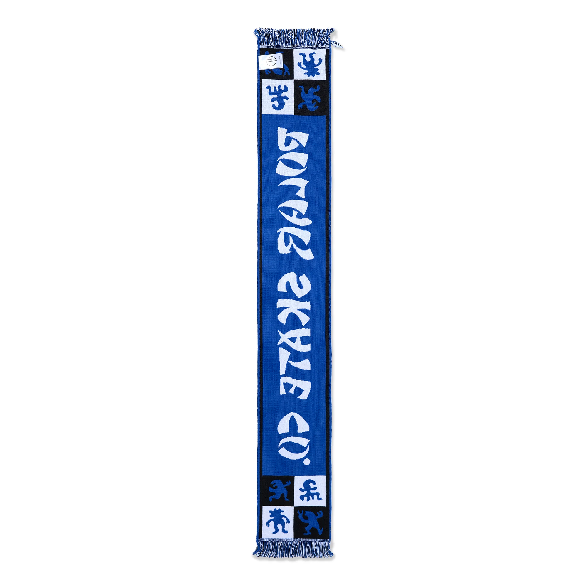 Polar Skate Co. Checkers Football Scarf - Blue - Image 2