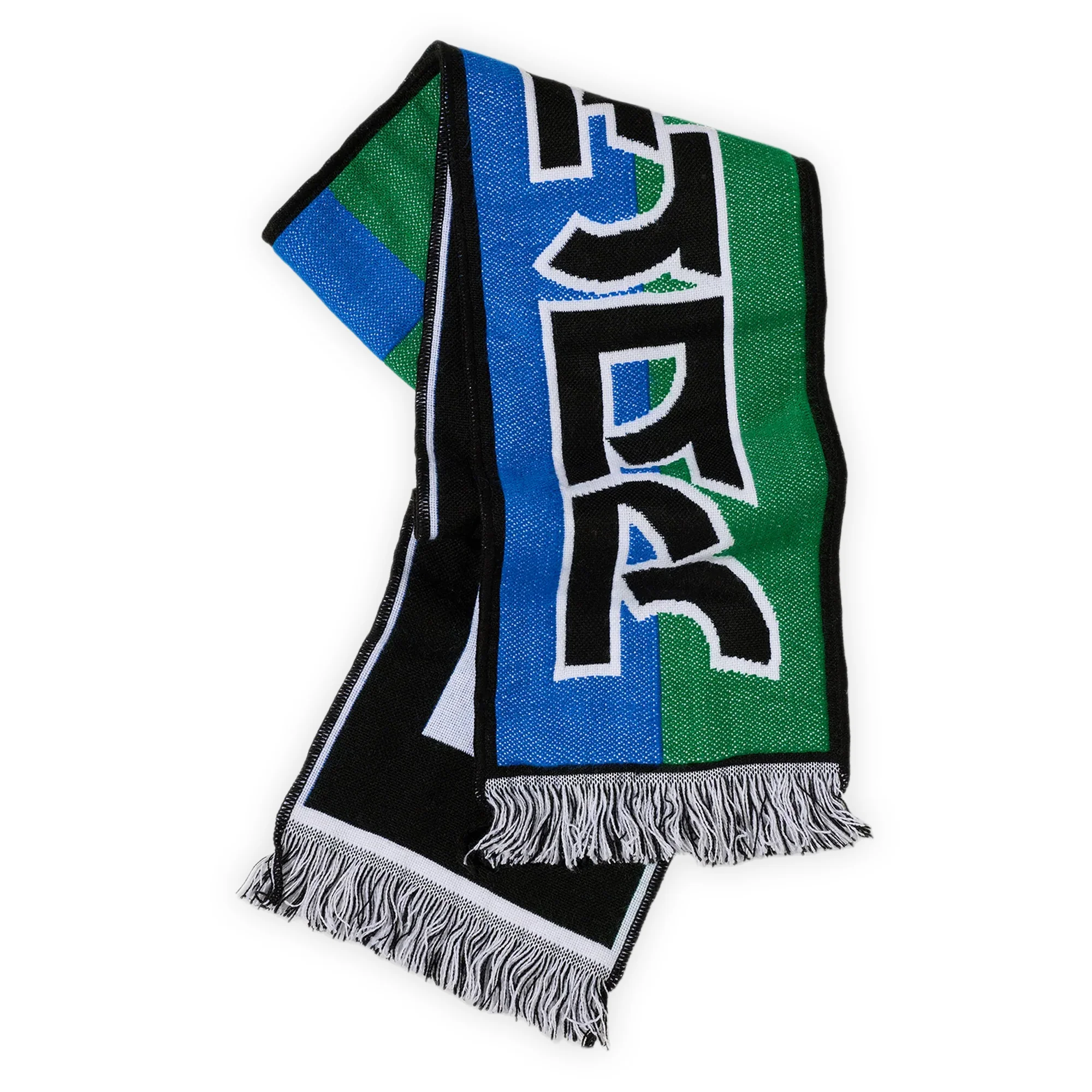 Polar Skate Co. Checkers Football Scarf - Blue / Green