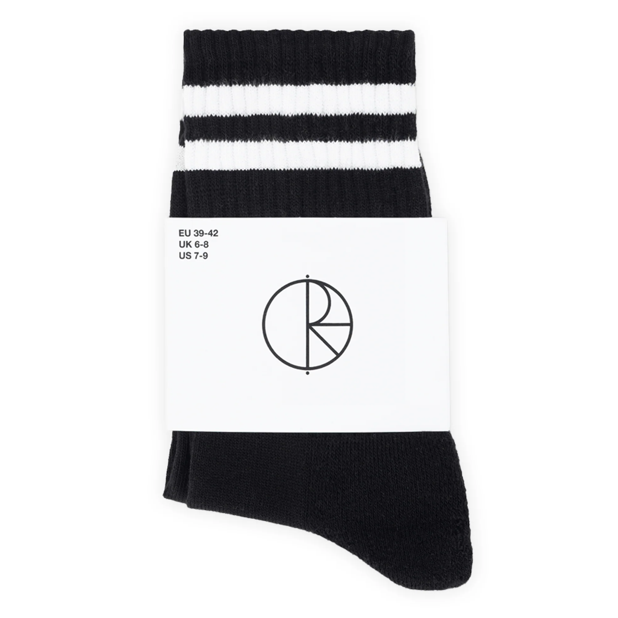 Polar Skate Co. Happy Sad Rib Socks - Black - Image 3