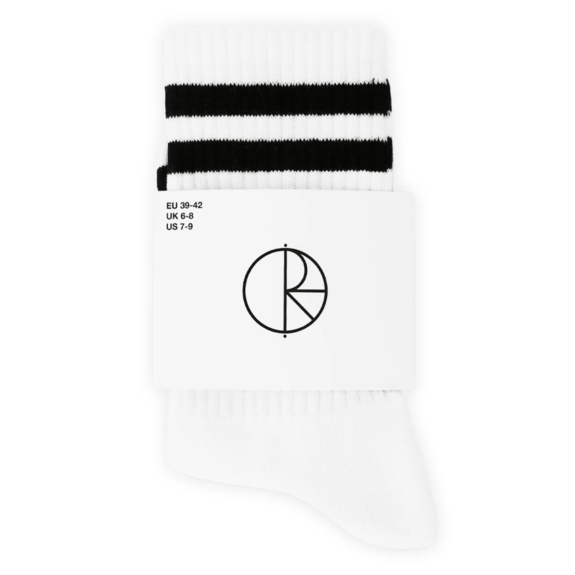 Polar Skate Co. Happy Sad Rib Socks - White - Image 3