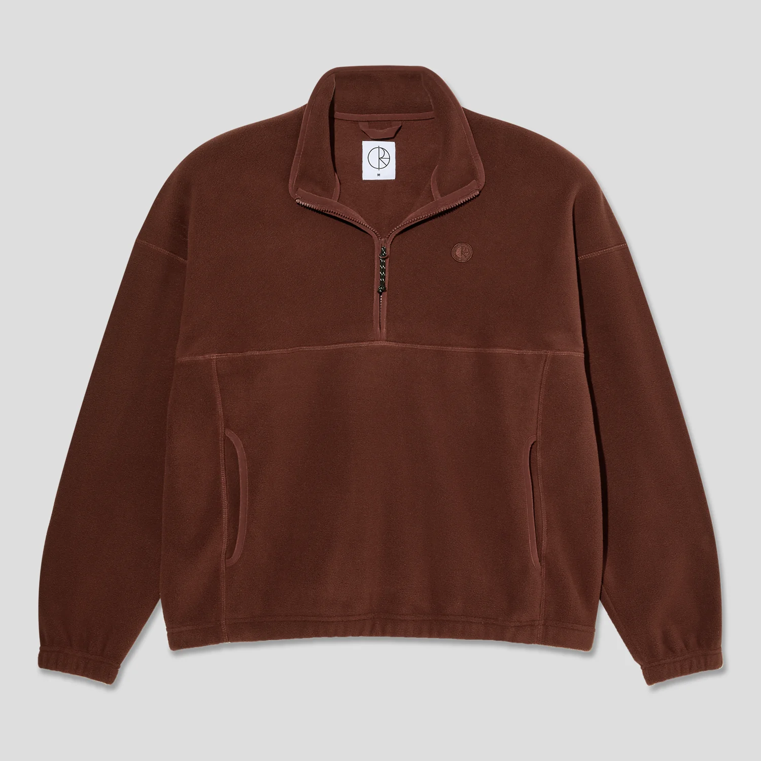 Polar Skate Co. Ivan Half Zip Sweater - Wine - Image 3