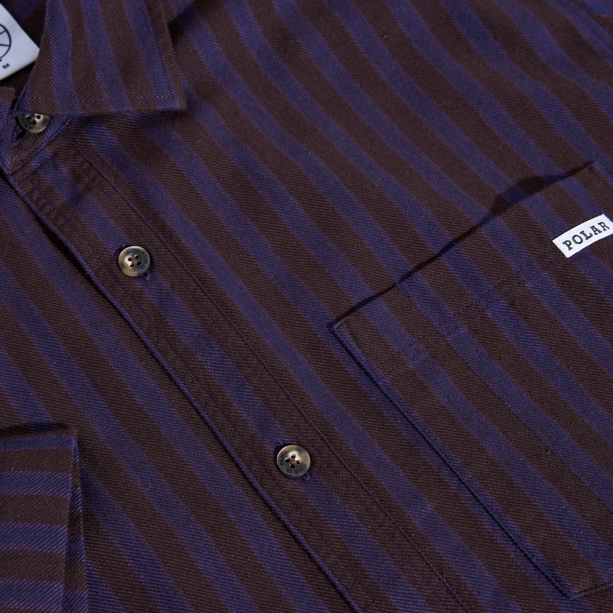 Polar Skate Co. Mitchell Shirt - Purple / Chocolate - Image 3