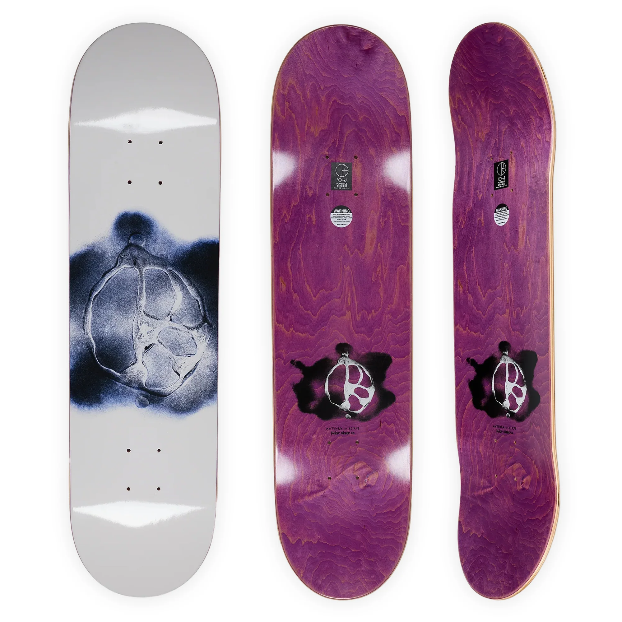 Polar Skate Co. Stroke Logo Team Deck - Cream - Image 3