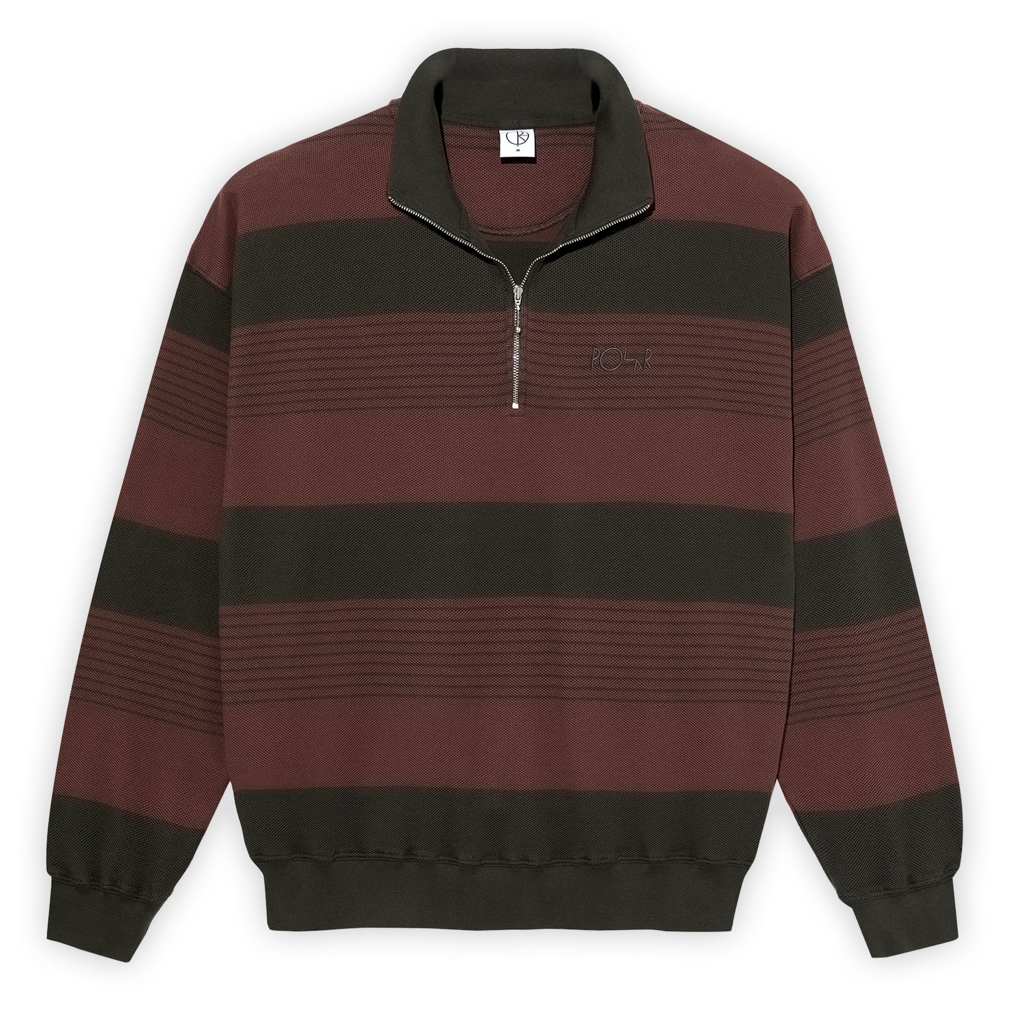 Polar Skate Co. Surf Half Zip Sweater - Dirty Black / Brownstone - Image 2