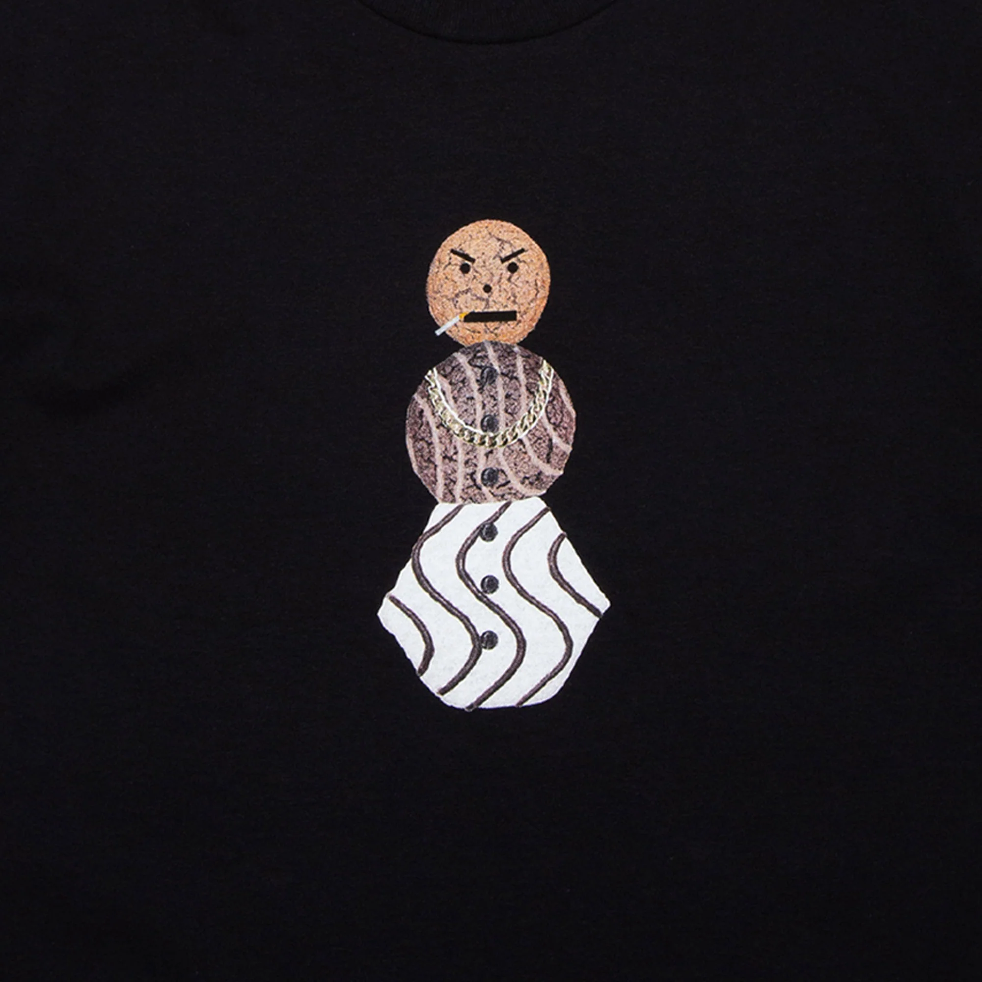 Quartersnacks Front Snackman Tee - Black - Image 2