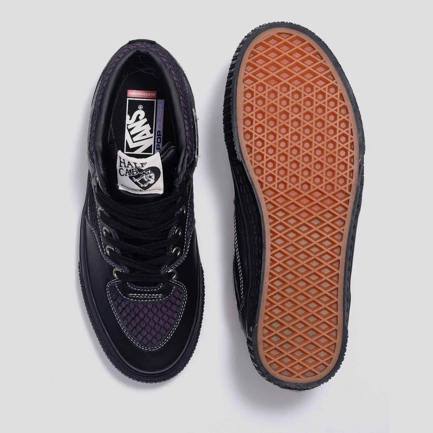 Vans & Pass~Port Skate Half Cab - Black/Night Shade - Image 8