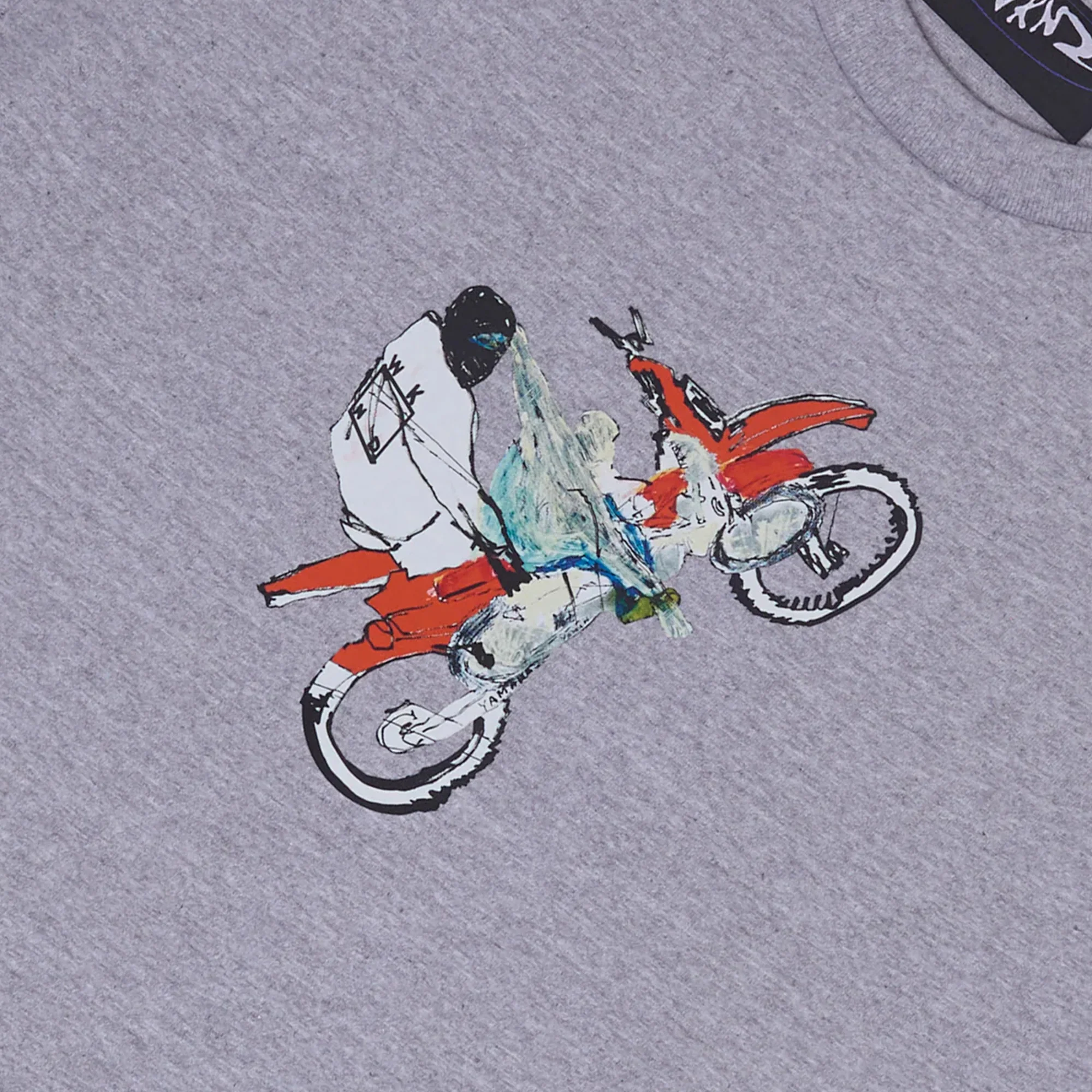 WKND Bike Tee - Light Heather Grey - Image 2