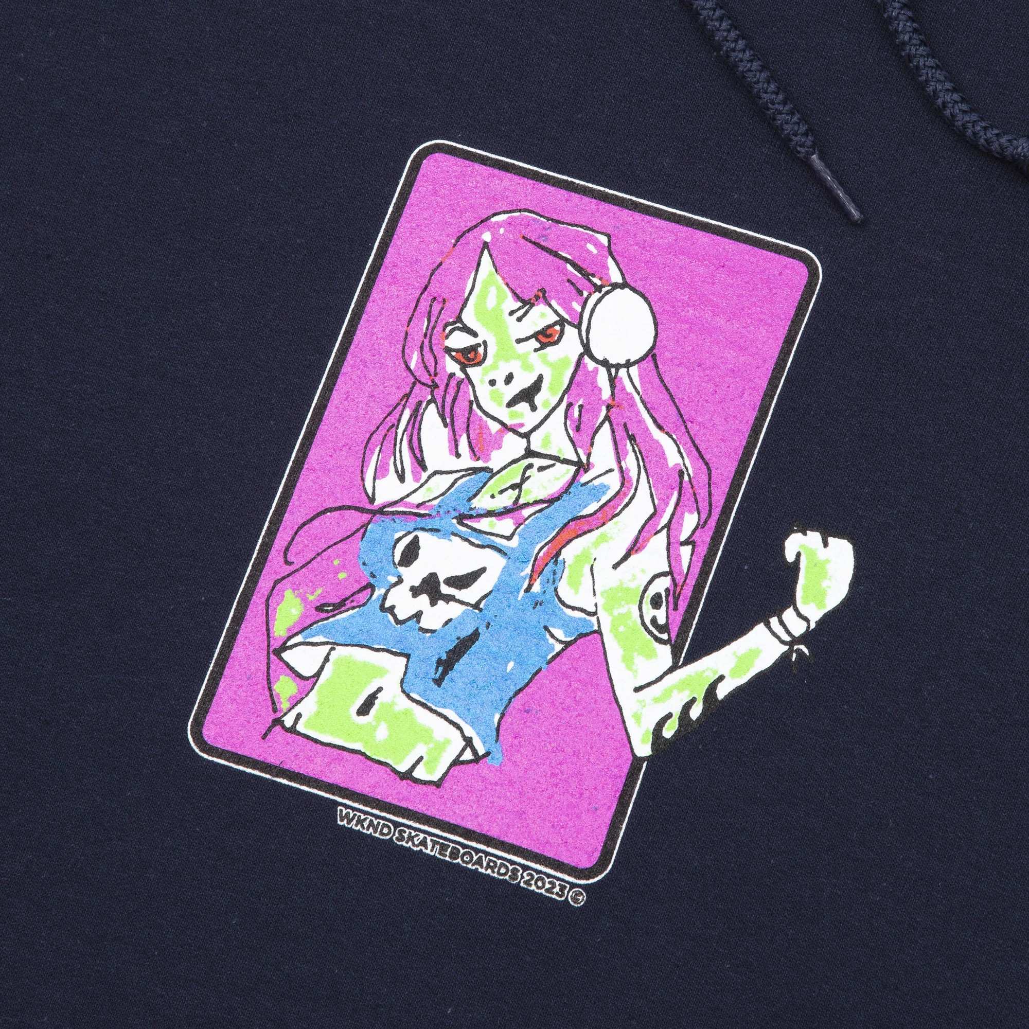 WKND Muscle Hoodie - Navy - Image 2