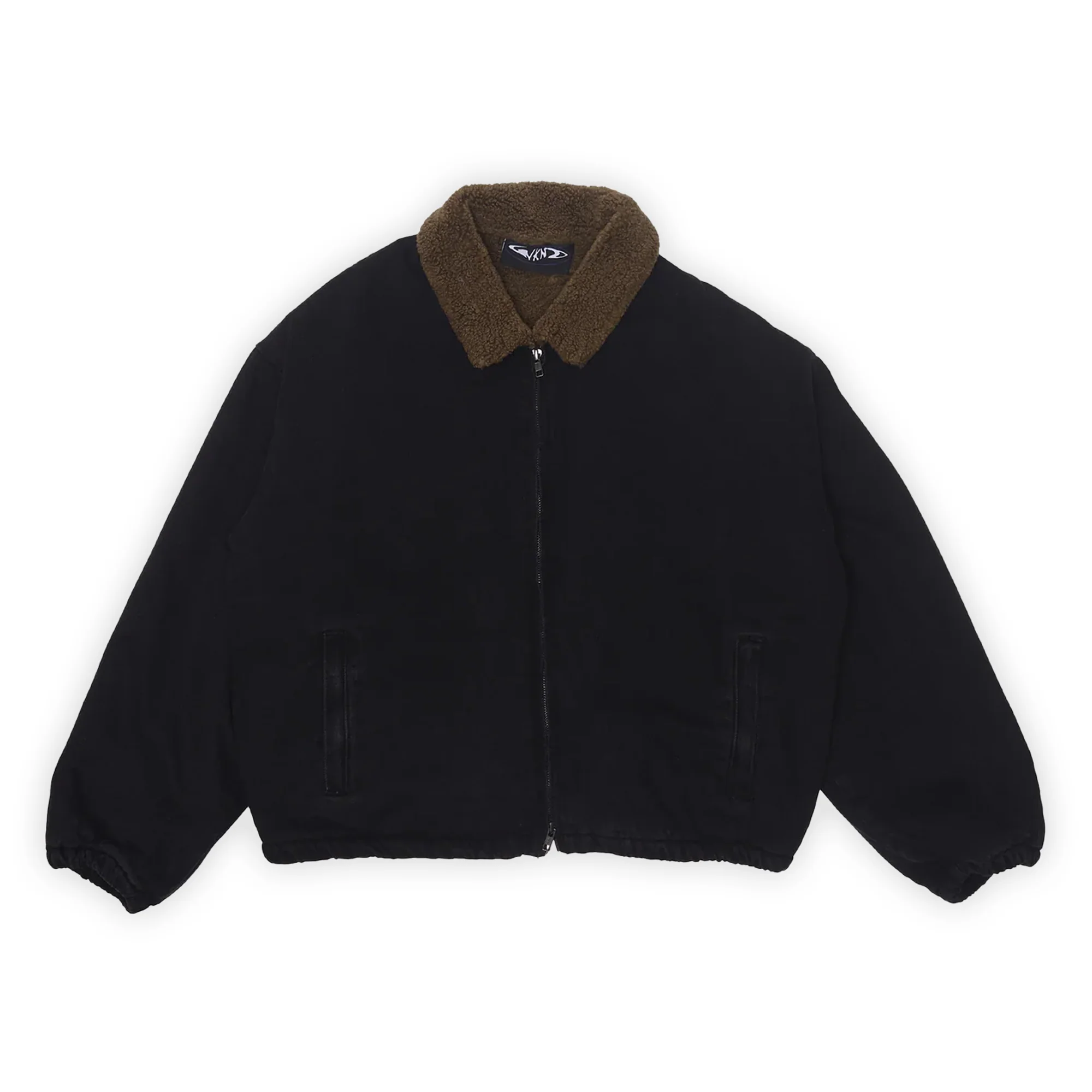 WKND Zip Jacket - Washed Black Denim Sherpa