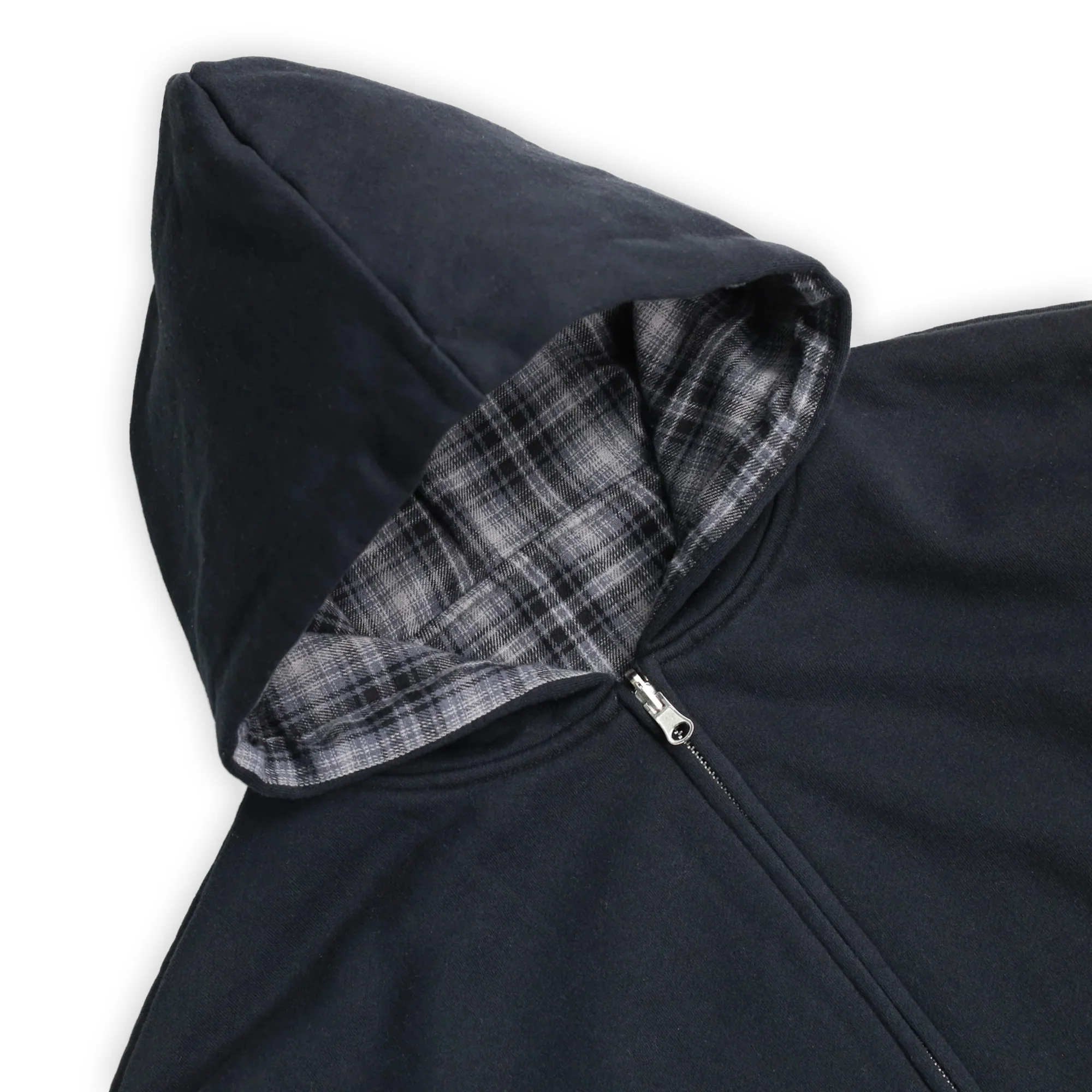 Yardsale Reversible Flannel Hoodie - Grey - Image 2