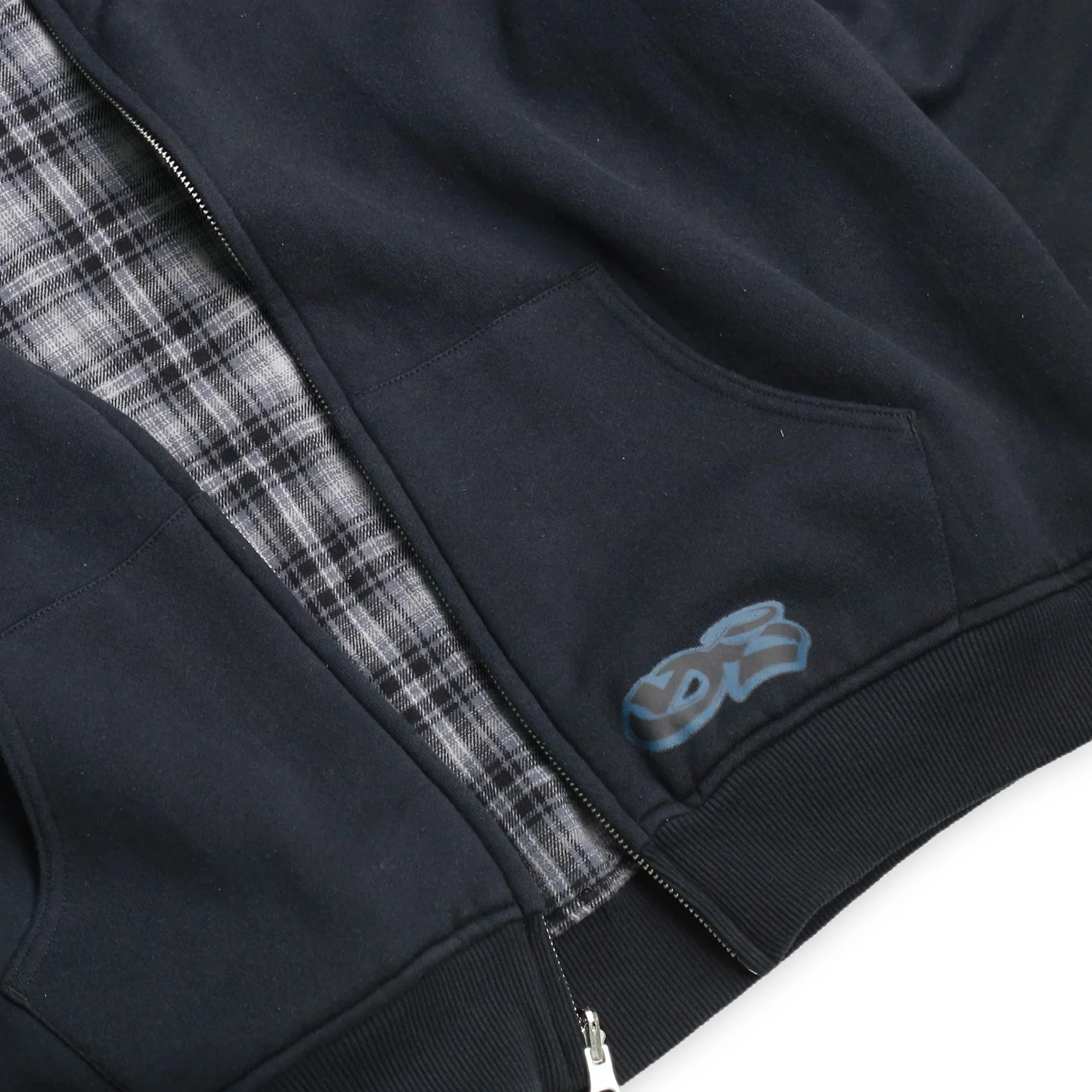 Yardsale Reversible Flannel Hoodie - Grey - Image 3